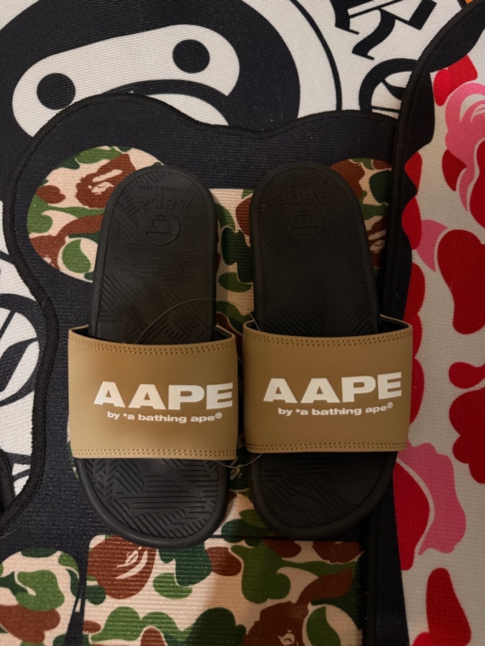 Brown Logo Slide Sandals